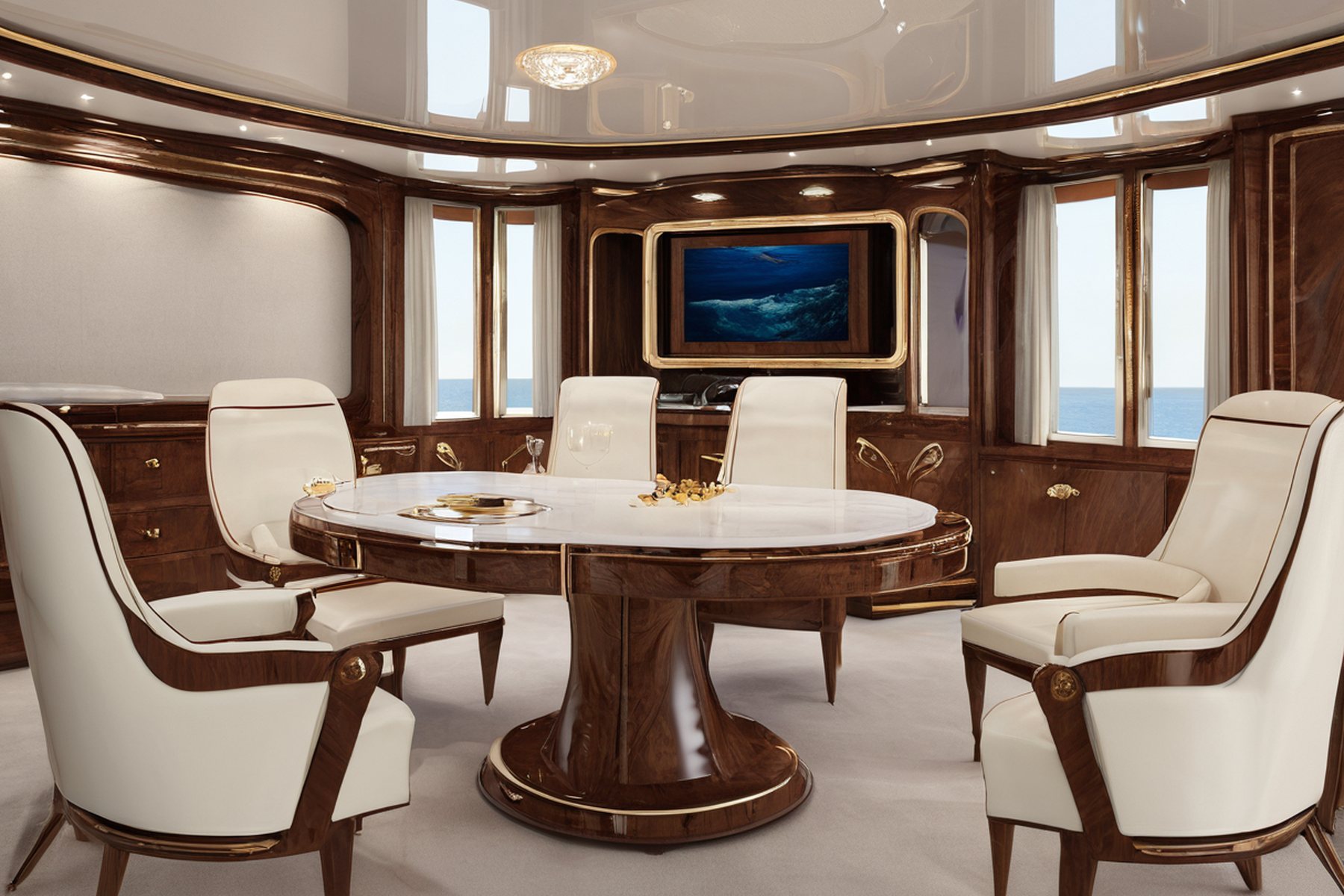 contact yacht interior design studio milan meeting table by Modenese Gastone