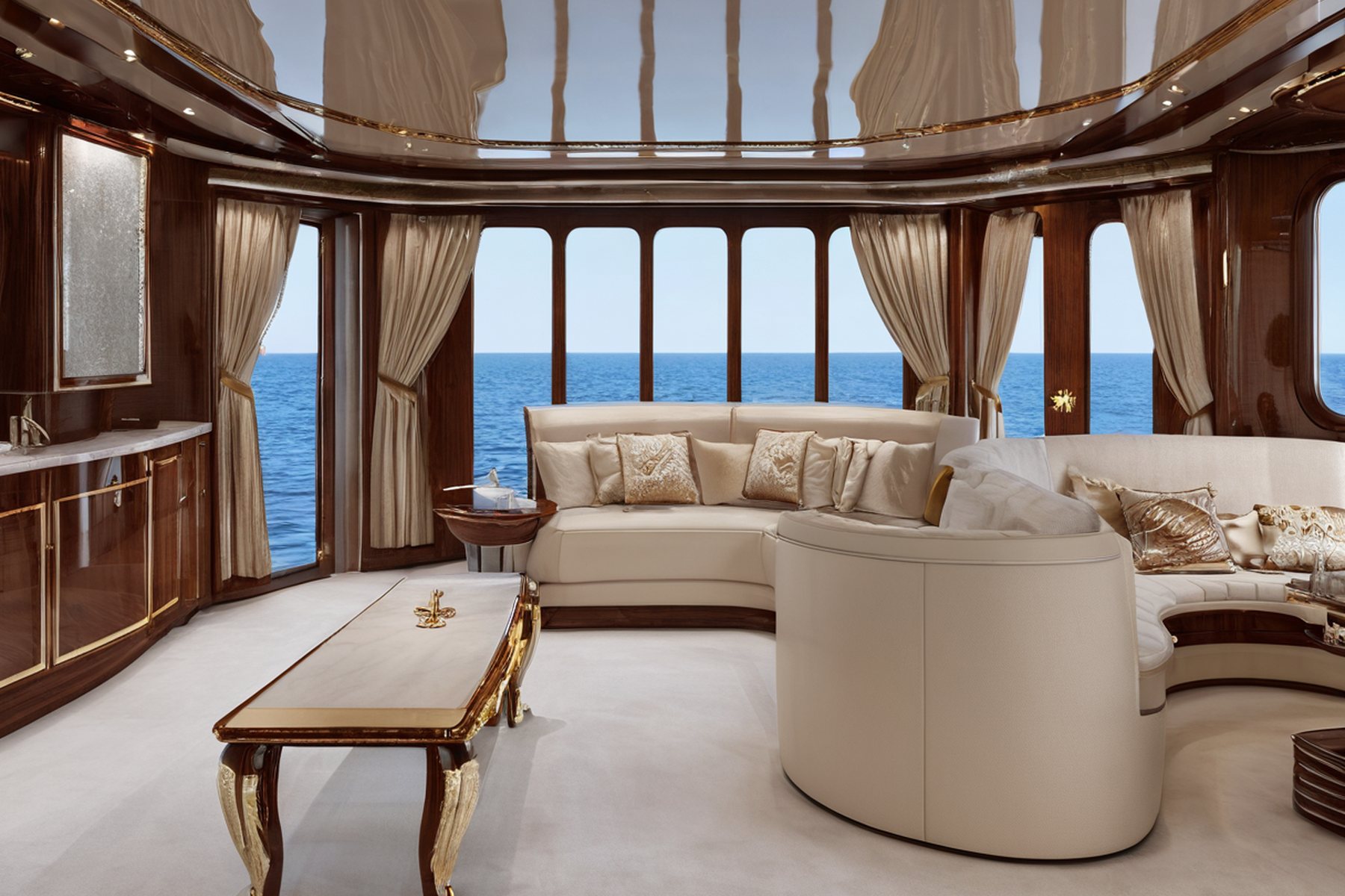 luxury yacht interior design FAQ sample approval detail by Modenese Gastone