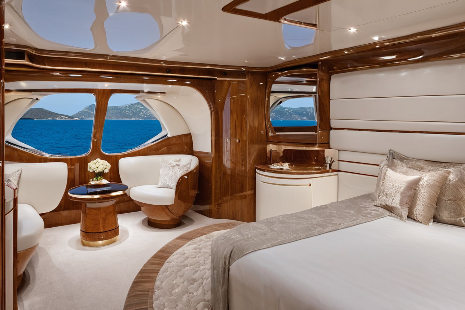 luxury yacht interior design guest stateroom compact by Modenese Gastone