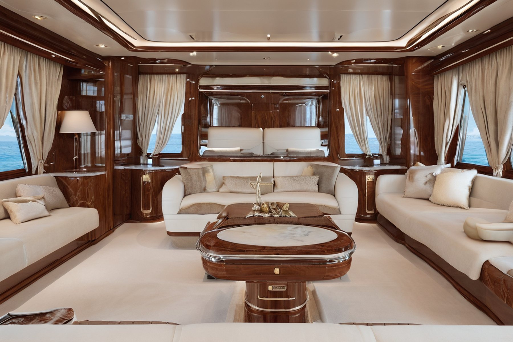 luxury yacht interior design marine materials board by Modenese Gastone