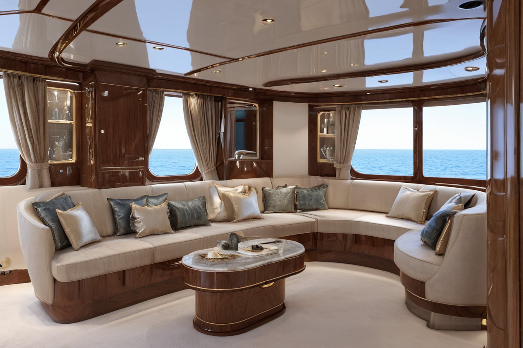 luxury yacht interior design yacht suite by Modenese Gastone
