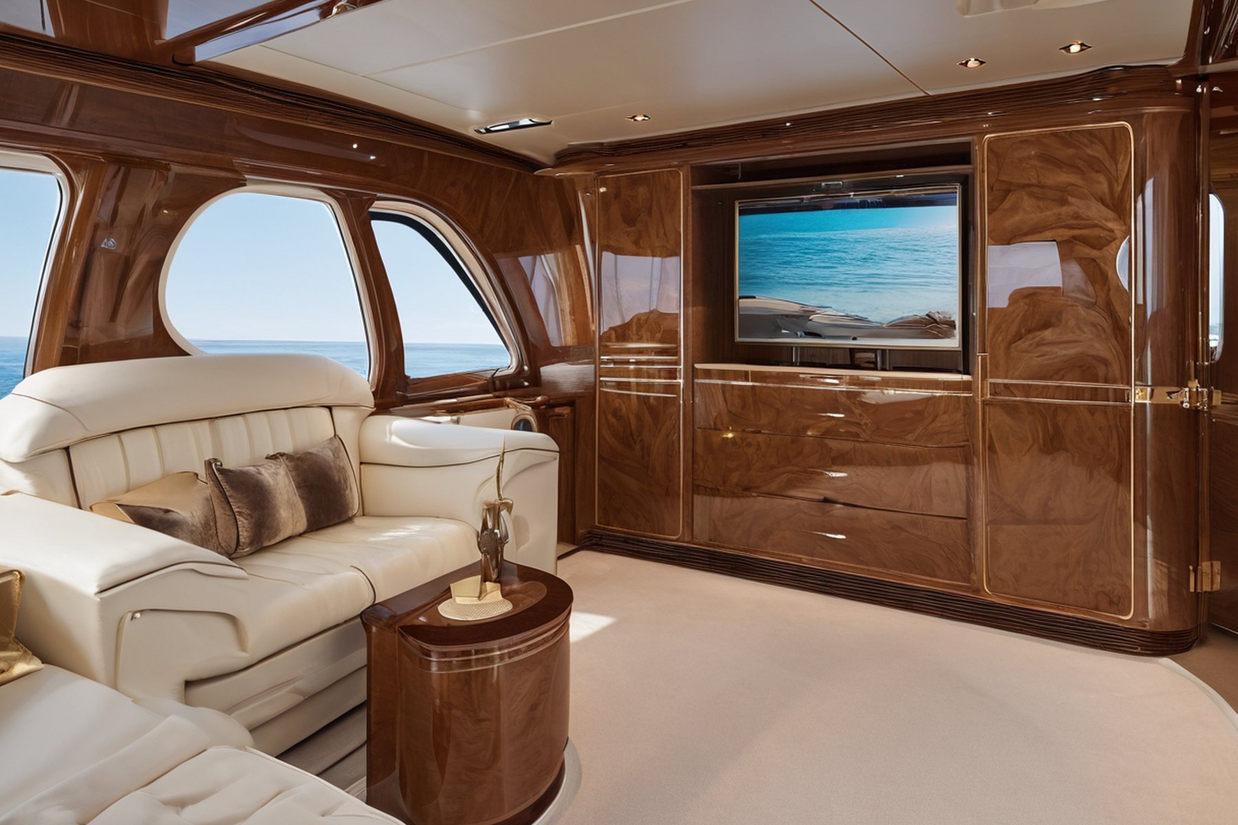 yacht interior design process gilding stage by Modenese Gastone