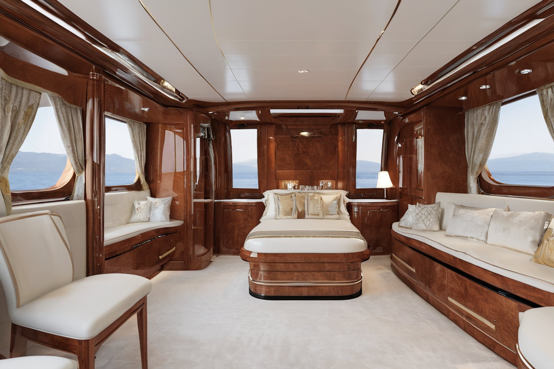 yacht interior design process installation gallery by Modenese Gastone