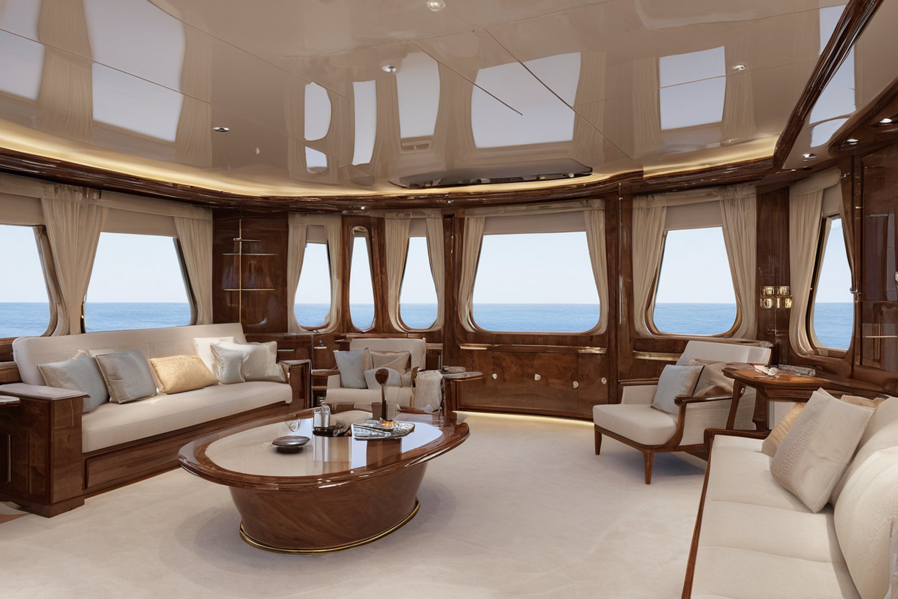 yacht interior design process packing and crating by Modenese Gastone